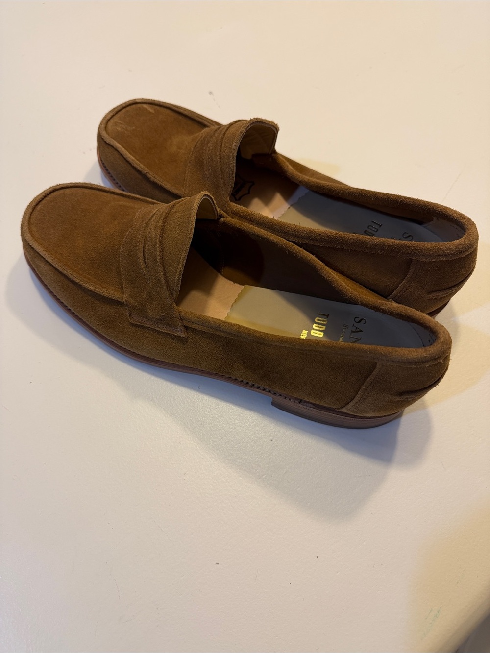 Todd Snyder X Sander Brown Suede Penny Loafers Sz 11.  Bag4